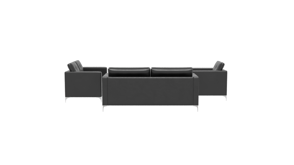 Stylish Leather Sofa Set 3D - Professional 3D Model Render 5