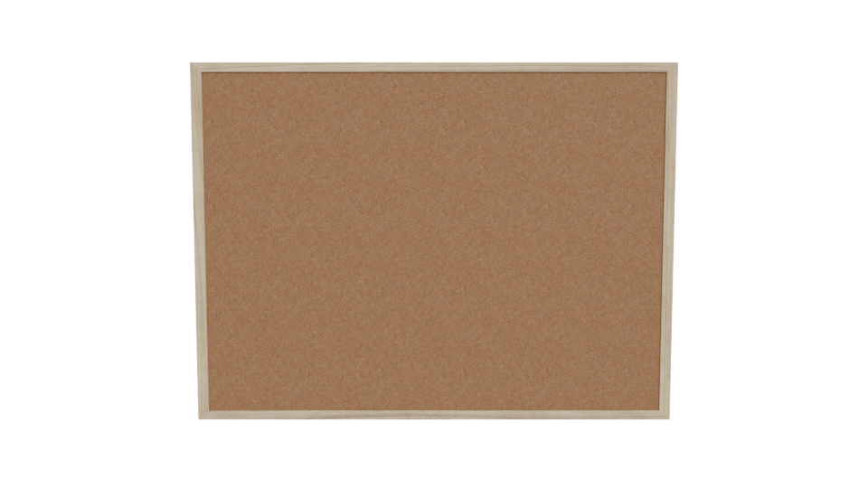 Cork Bulletin Board 3D Model - Professional 3D Model Render 11