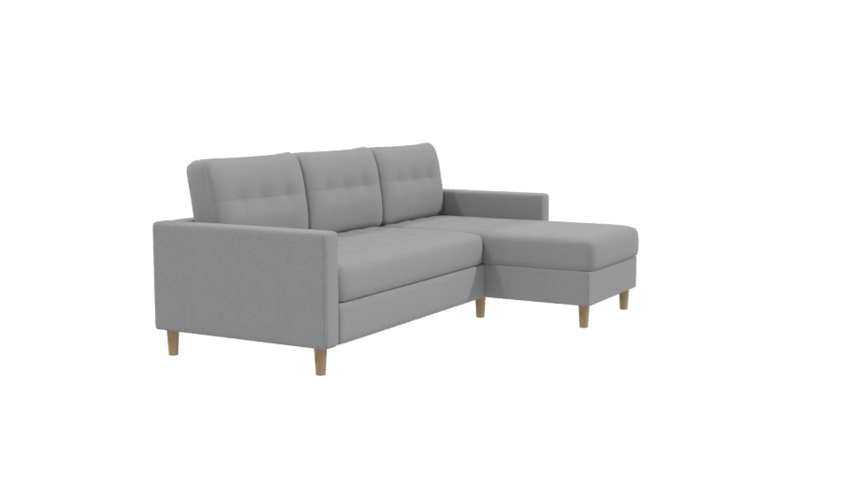 Modern Grey Sofa 3D Model - Professional 3D Model Render 9