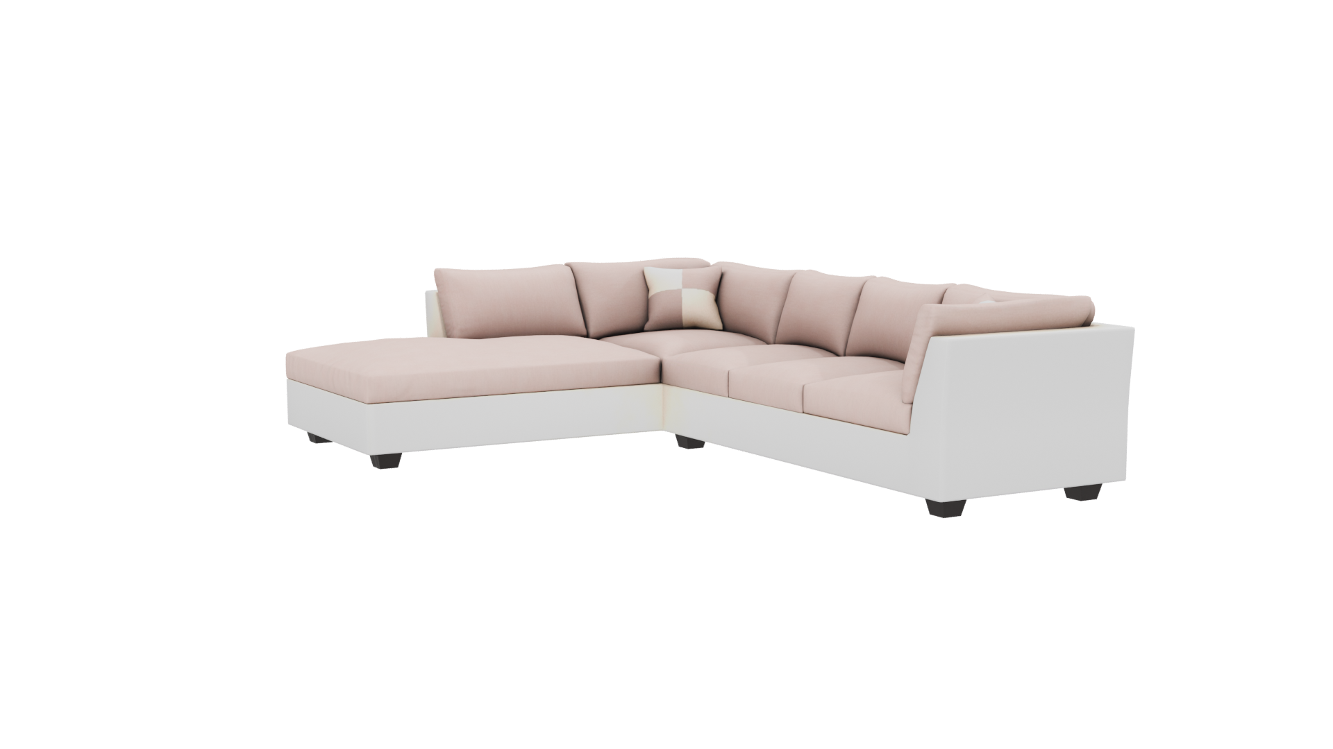 Modern L-Shaped Sofa 3D Model - Professional 3D Model Render 13