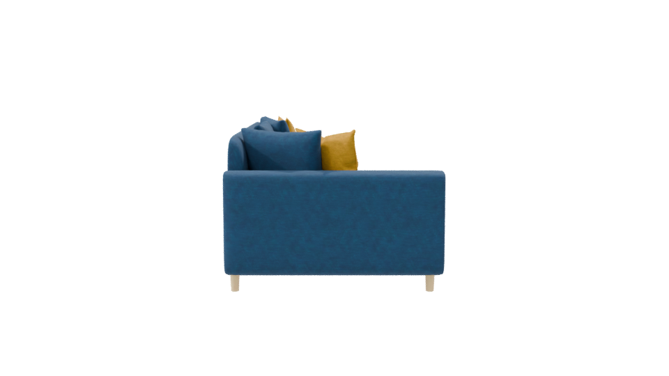 Stylish Blue Sofa 3D Model - Professional 3D Model Render 8