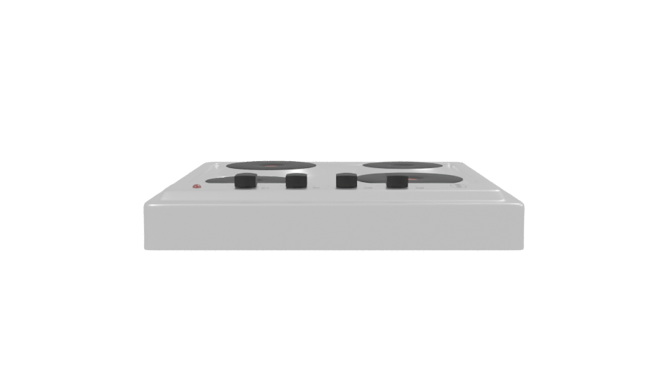 Modern Electric Stovetop 3D Model - Professional 3D Model Render 2