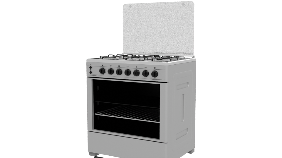 Stylish Gas Range Cooker Model - Professional 3D Model Render 12