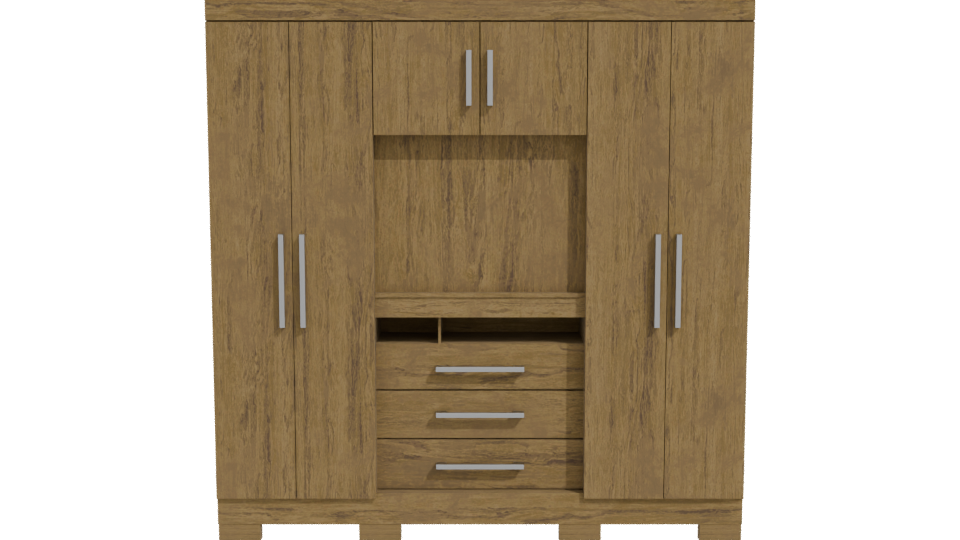 Stylish Wooden Cabinet 3D Model - Professional 3D Model Render 11