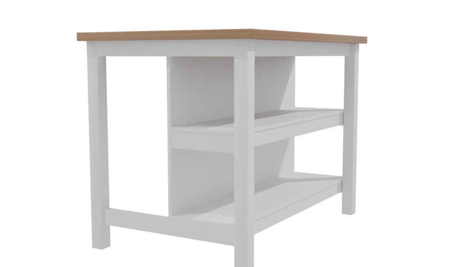 Isla Americana Dallas Blanca Table 3D - Professional 3D Model Render 9