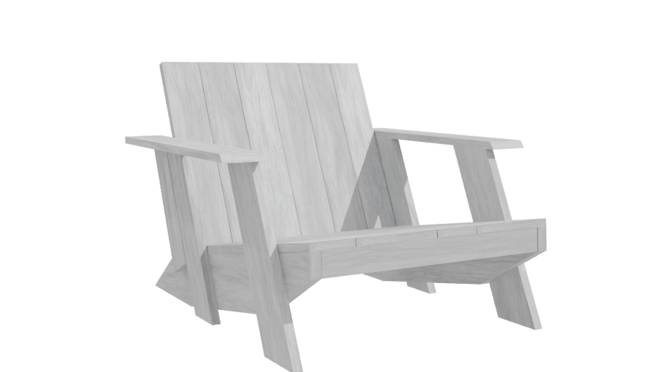 Minimalist Wooden Lounge Chair 3D - Professional 3D Model Render 10