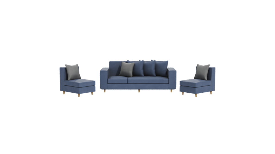 Living Room Sofa Set 3D - Professional 3D Model Render 11