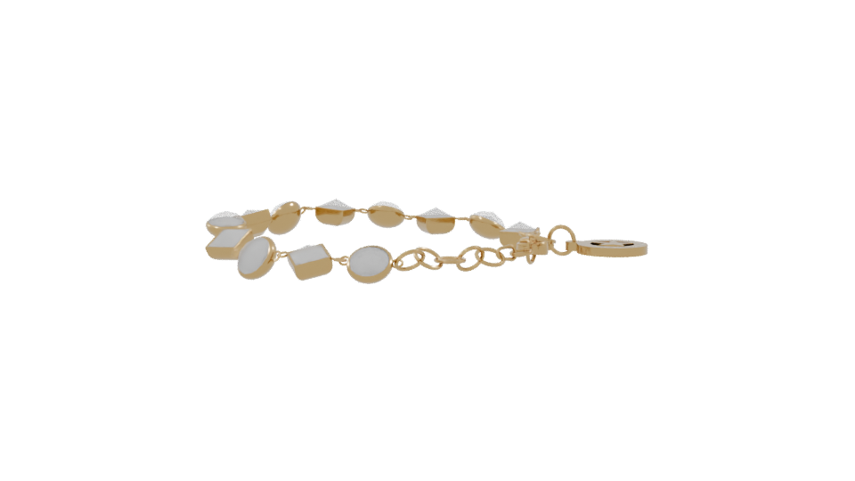 Elegant Gold Bracelet 3D Model - Professional 3D Model Render 9