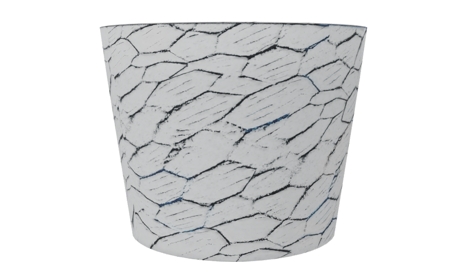 Stylish Textured Ceramic Pot 3D Model - Professional 3D Model Render 7