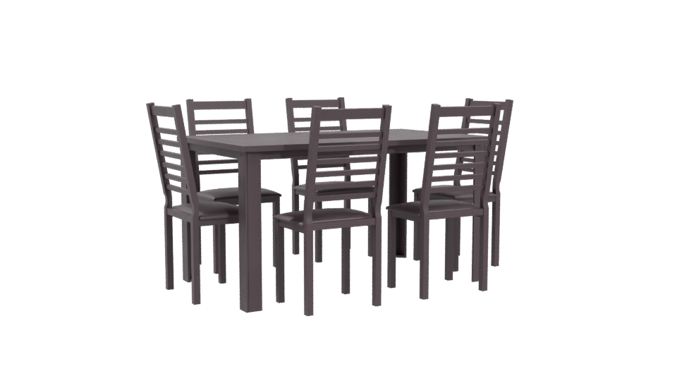 Stylish Modern Dining Table Set - Professional 3D Model Render 4