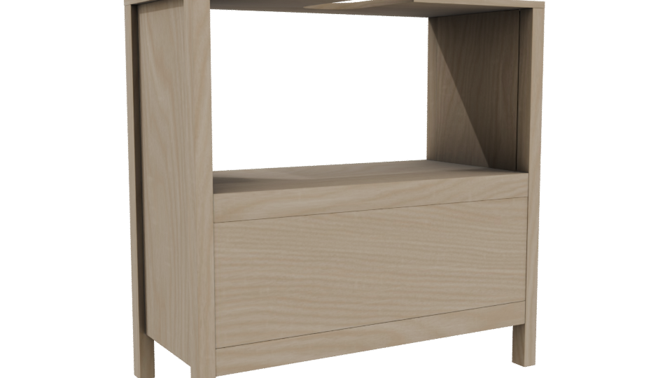 Contemporary Nightstand 3D Model - Professional 3D Model Render 4