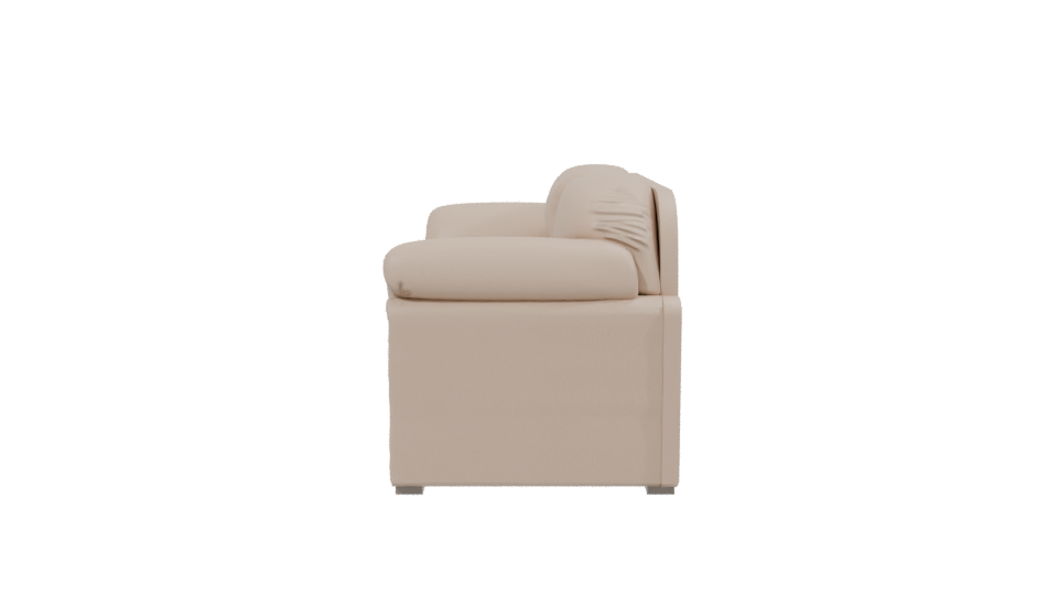 Contemporary Plush Sofa Model - Professional 3D Model Render 2