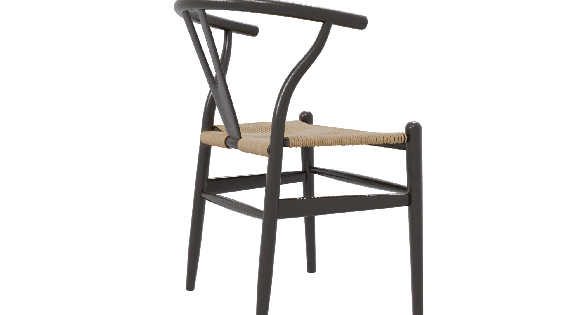 Stylish Wooden Dining Chair Model - Professional 3D Model Render 7