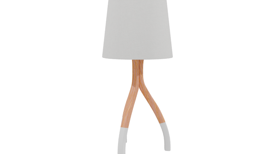 Stylish Wooden Table Lamp 3D - Professional 3D Model Render 3
