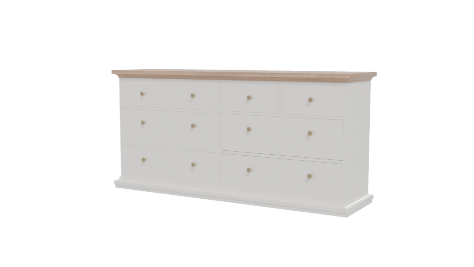 Modern Wooden Dresser 3D Model - Professional 3D Model Render 12