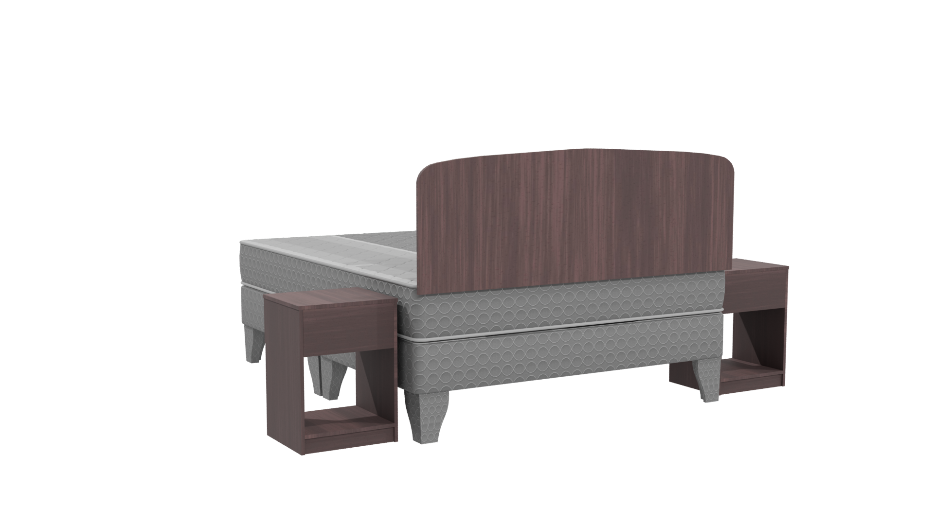 Stylish Modern Bed 3D Model - Professional 3D Model Render 4