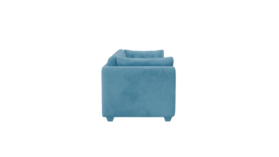 Sofa 3C Levante Blue Fabric Model - Professional 3D Model Render 8
