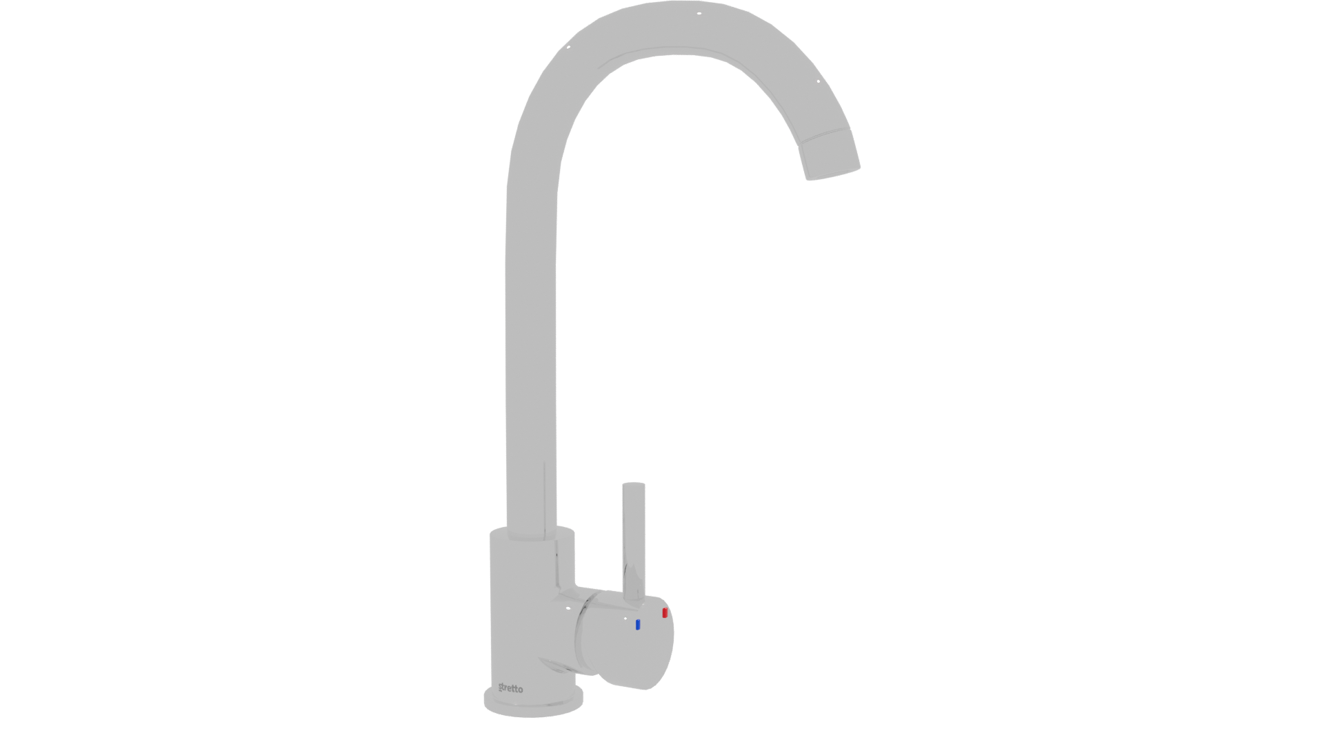 Sleek Chrome Showerhead 3D Model - Professional 3D Model Render 9