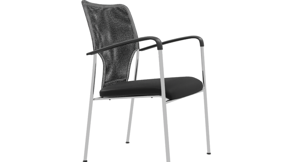 Stylish Black Office Chair Model - Professional 3D Model Render 9