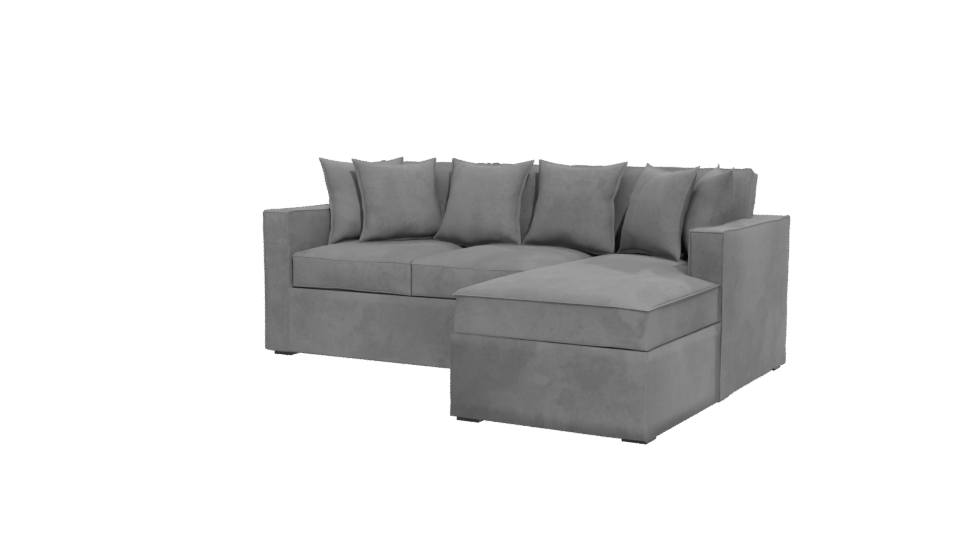 Contemporary L-Shaped Sofa 3D Model - Professional 3D Model Render 12
