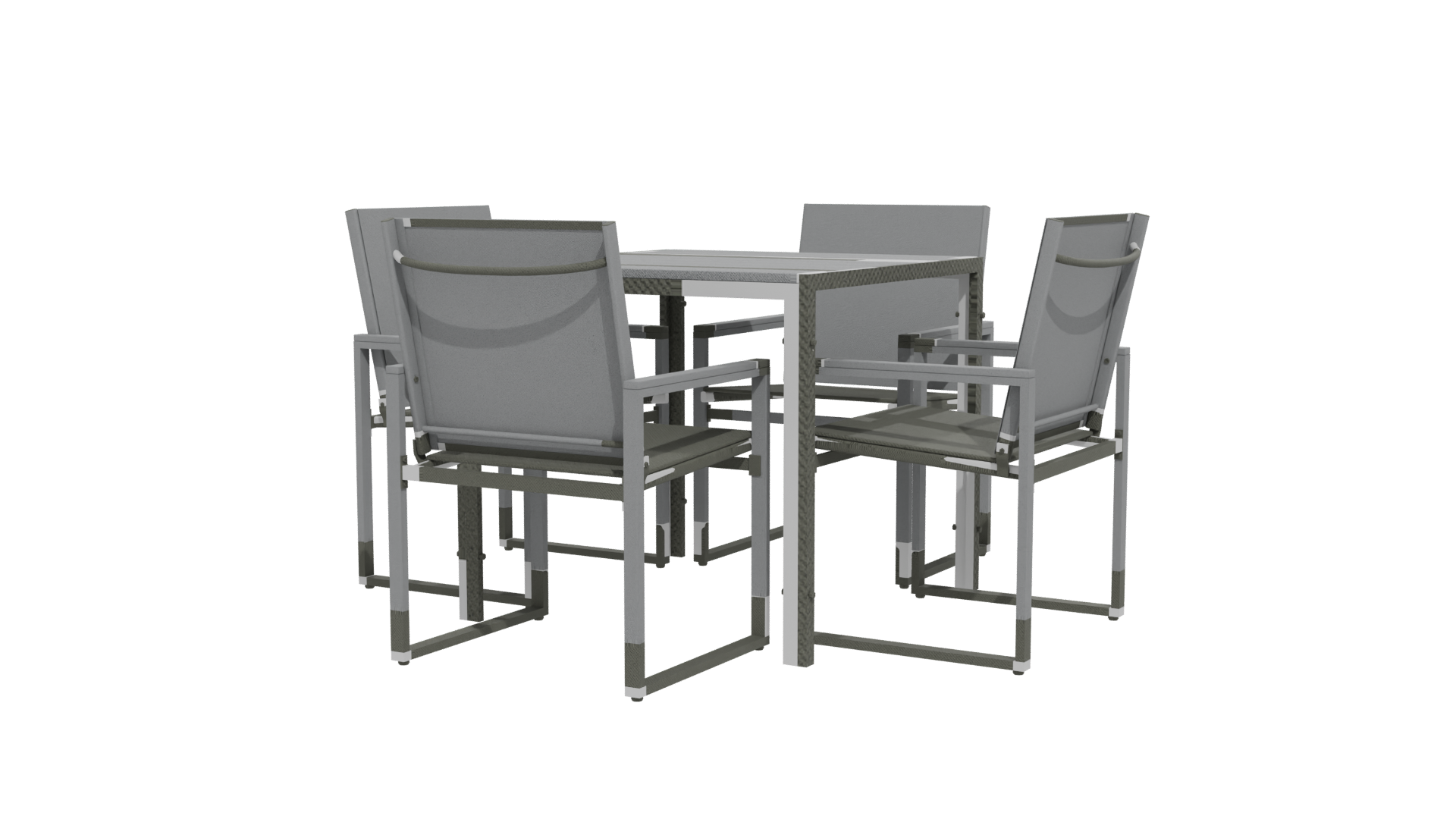 Contemporary Outdoor Dining Set 3D - Professional 3D Model Render 12