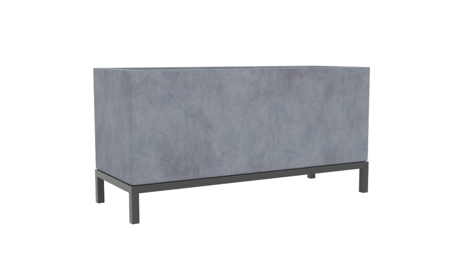 Stylish Rectangular Planter Box 3D - Professional 3D Model Render 4