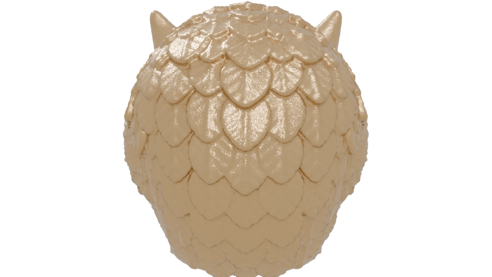 Stylized Owl Figurine 3D Model - Professional 3D Model Render 5