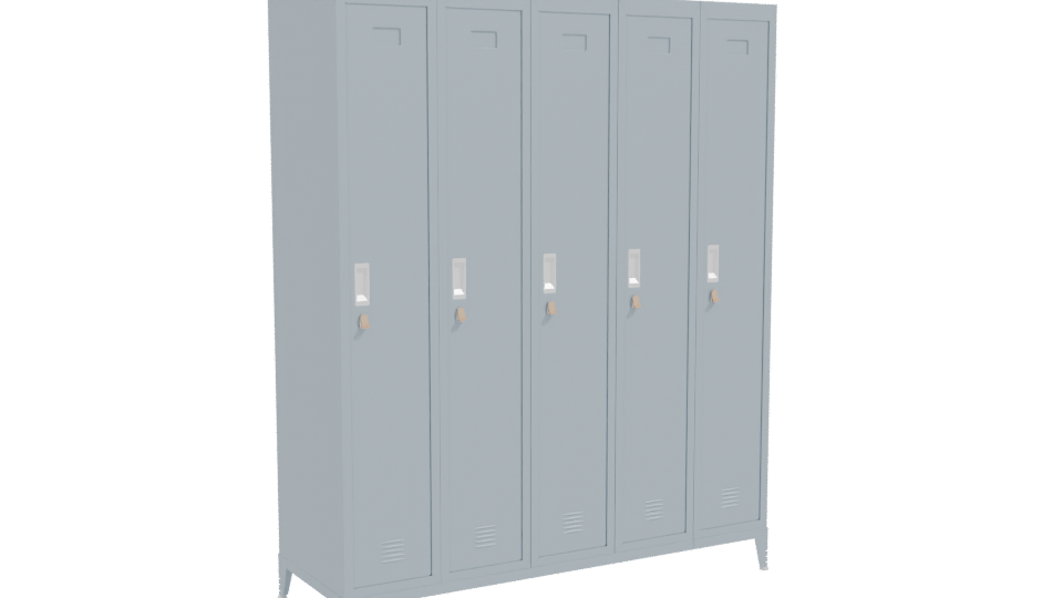 Industrial Metal Locker Unit 3D - Professional 3D Model Render 10