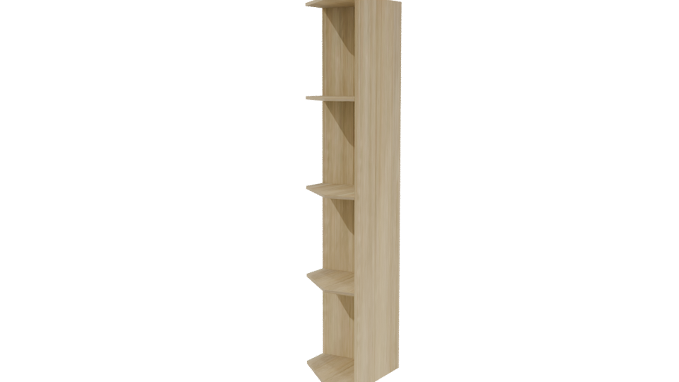 Stylish Corner Shelf 3D Model - Professional 3D Model Render 3