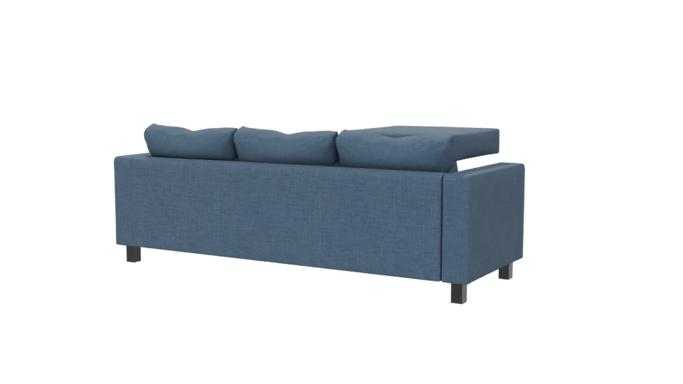 Stylish Blue Sectional Sofa 3D - Professional 3D Model Render 6