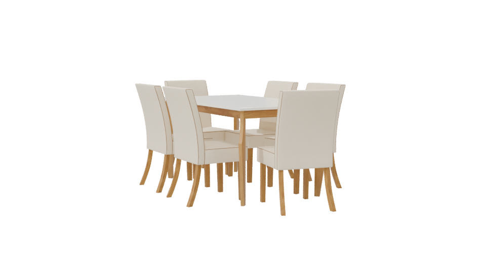 Stylish Dining Table Set 3D - Professional 3D Model Render 7