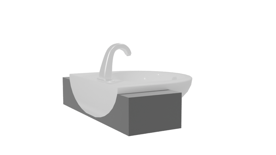 Modern Ceramic Bathroom Sink 3D - Professional 3D Model Render 7