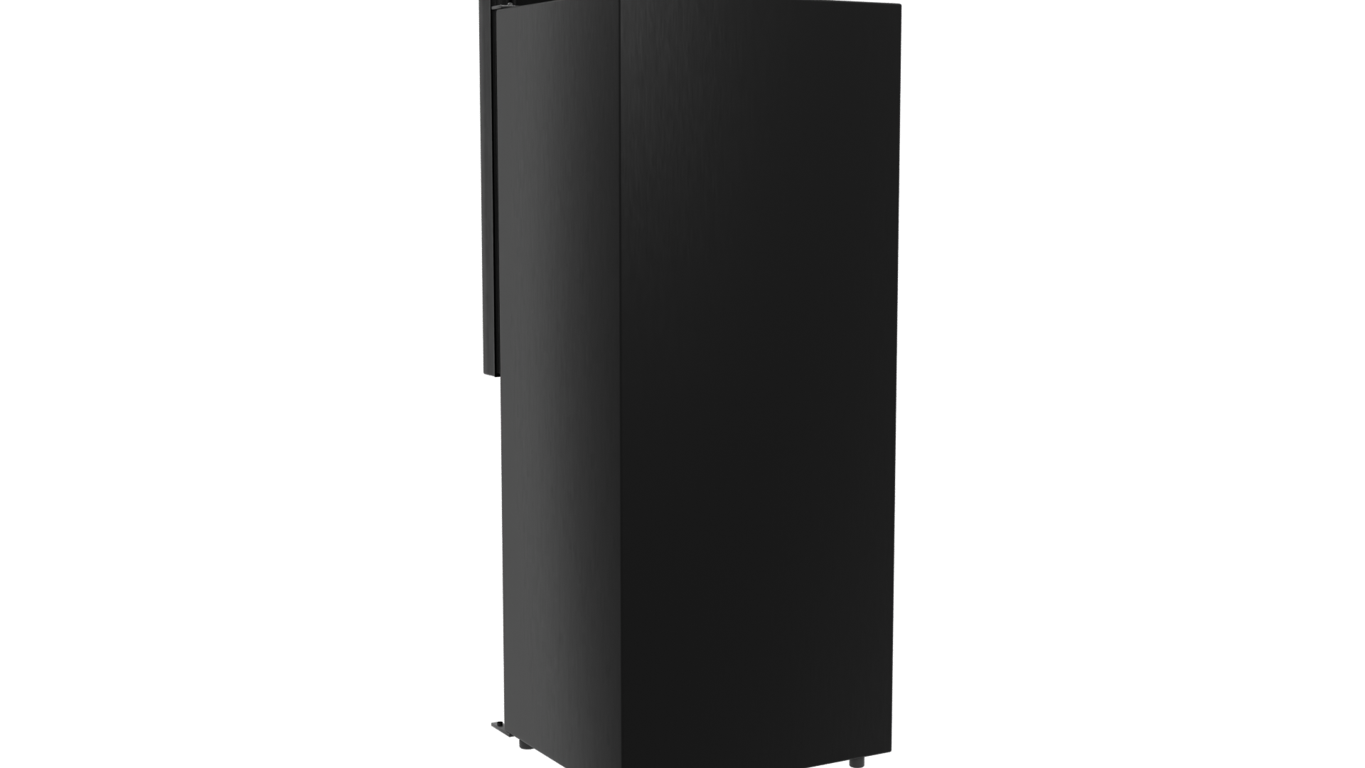Sleek Black Refrigerator 3D Model - Professional 3D Model Render 4