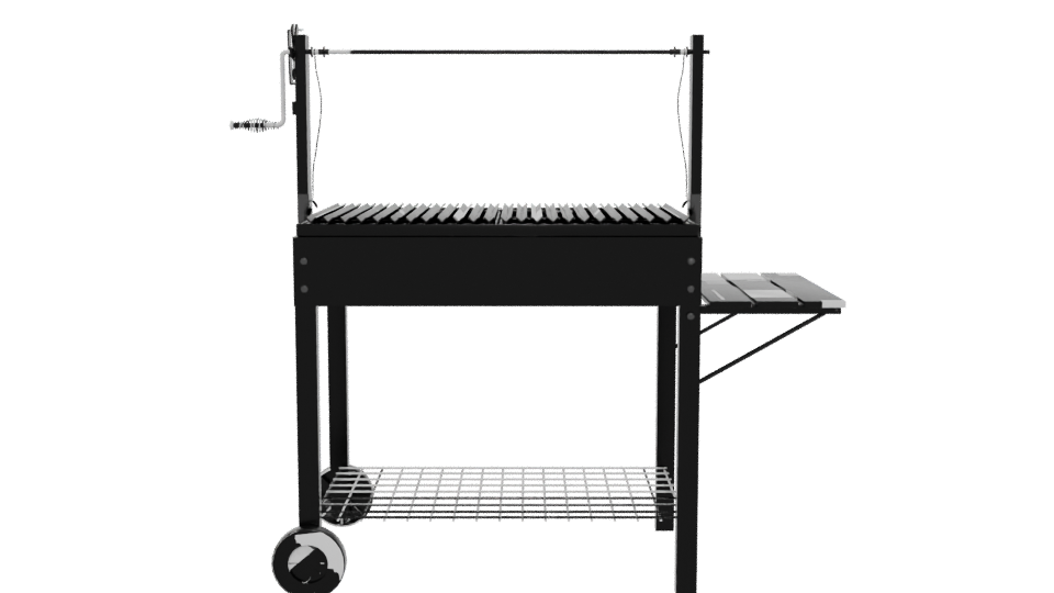 Stylish Outdoor Charcoal Grill 3D Model - Professional 3D Model Render 5