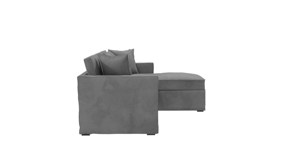 Contemporary L-Shaped Sofa 3D Model - Professional 3D Model Render 8