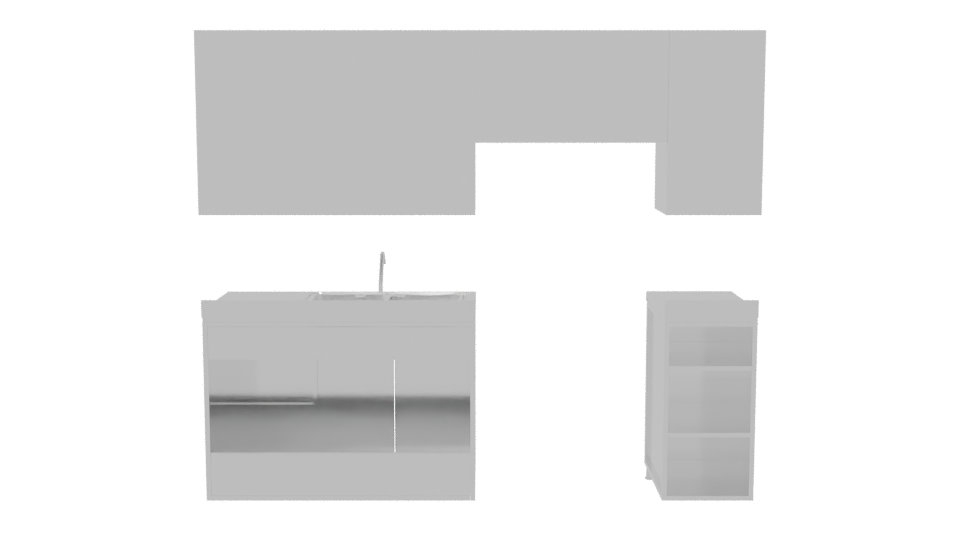 Stylish Kitchen Cabinet Set 3D - Professional 3D Model Render 5