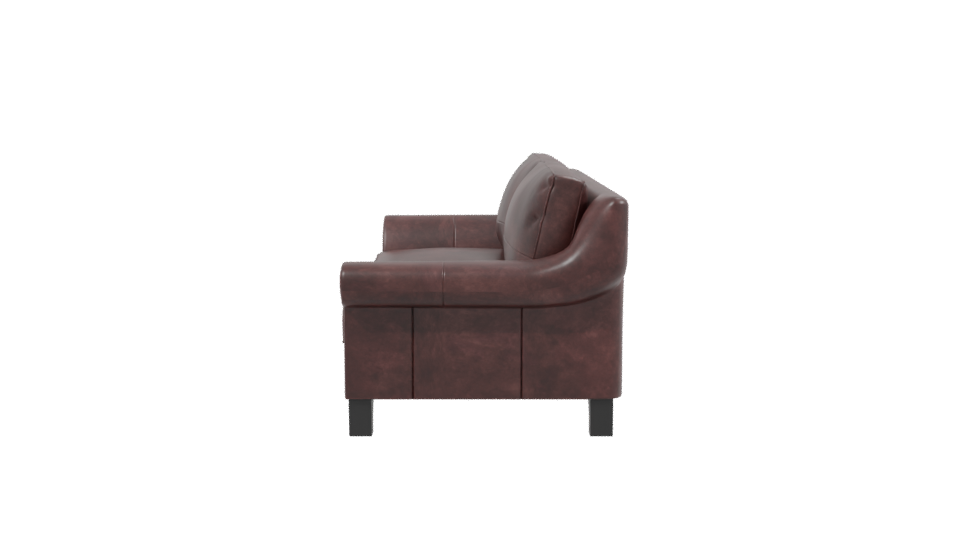 Elegant Leather Sofa 3D Model - Professional 3D Model Render 2