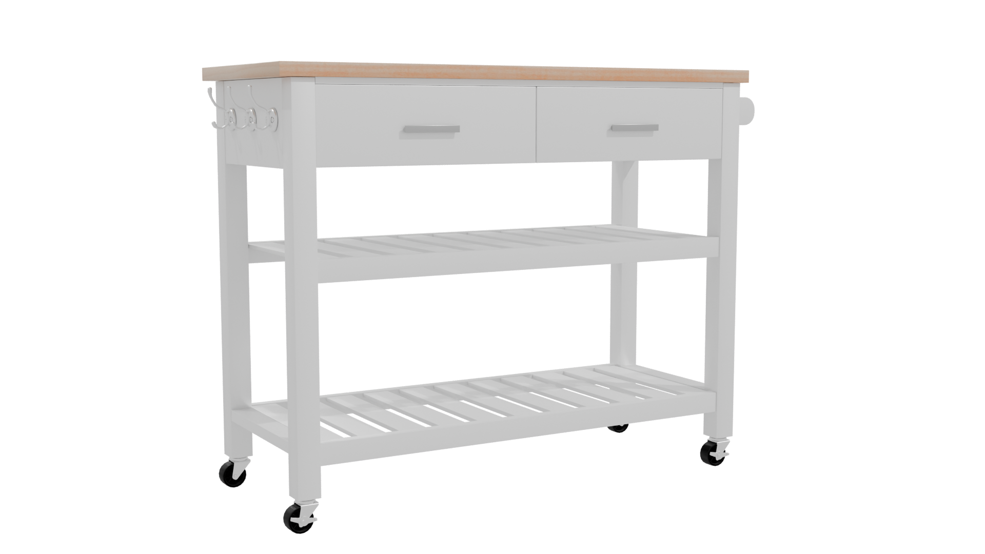 Stylish Modern Kitchen Trolley 3D Model - Professional 3D Model Render 10