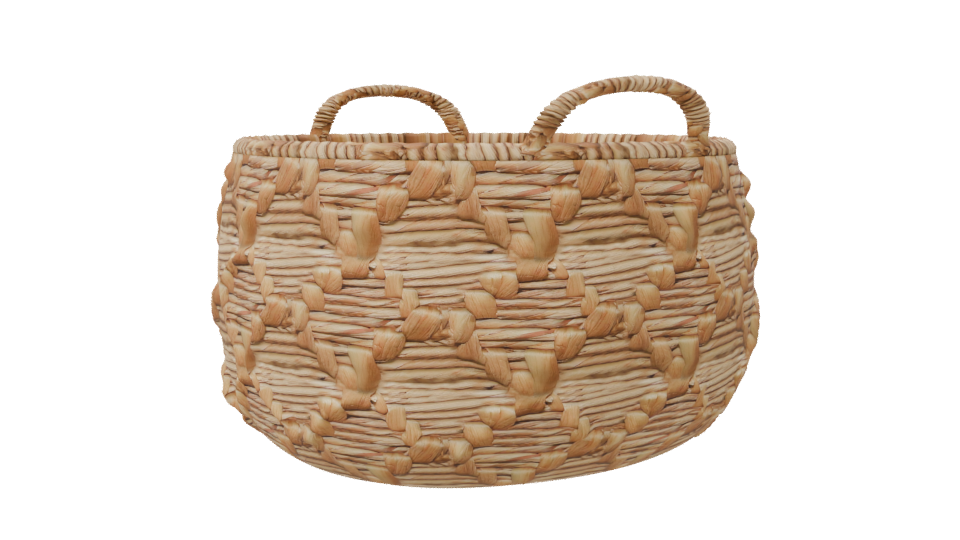 Stylized Woven Basket Model - Professional 3D Model Render 7