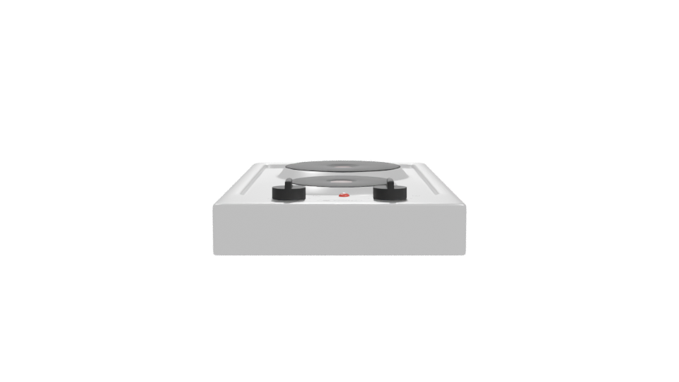 Compact Dual Burner Cooktop 3D - Professional 3D Model Render 11