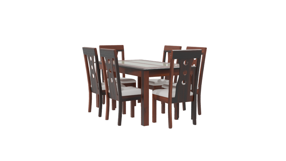 Modern Dining Table Set 3D - Professional 3D Model Render 7