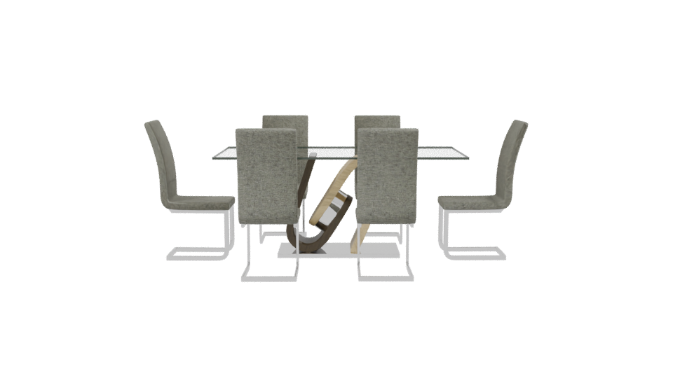 Rectangular Dining Table for 6 3D - Professional 3D Model Render 2