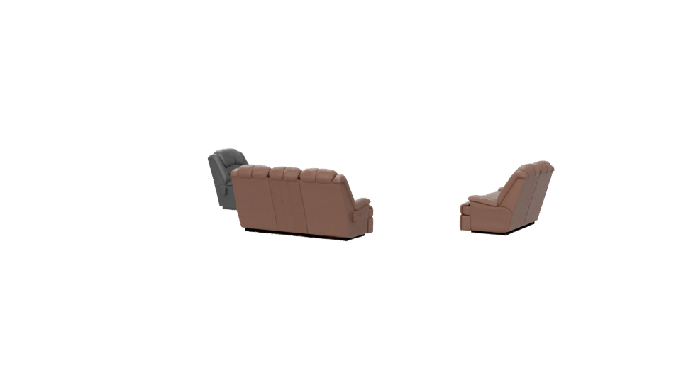 Stylish Reclining Sofa Set 3D - Professional 3D Model Render 6
