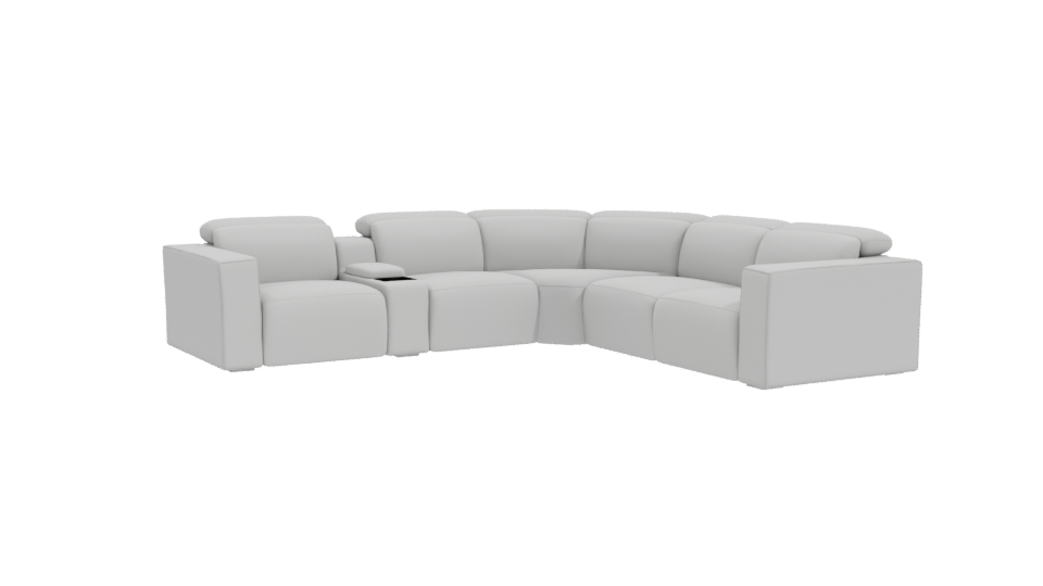 Stylish Modern Curved Sofa 3D Model - Professional 3D Model Render 10