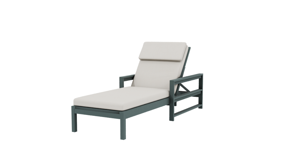 Stylish Outdoor Lounger 3D Model - Professional 3D Model Render 3