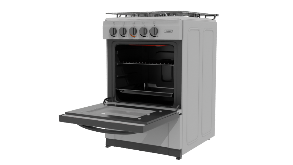 Stylish Gas Oven 3D Model - Professional 3D Model Render 12