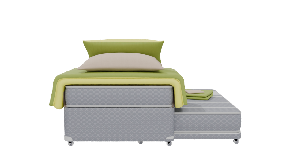 Stylish Double Bed Model - Professional 3D Model Render 5