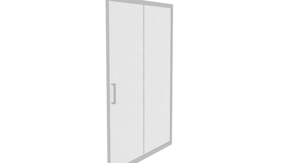 Stylish Modern Shower Door Model - Professional 3D Model Render 9