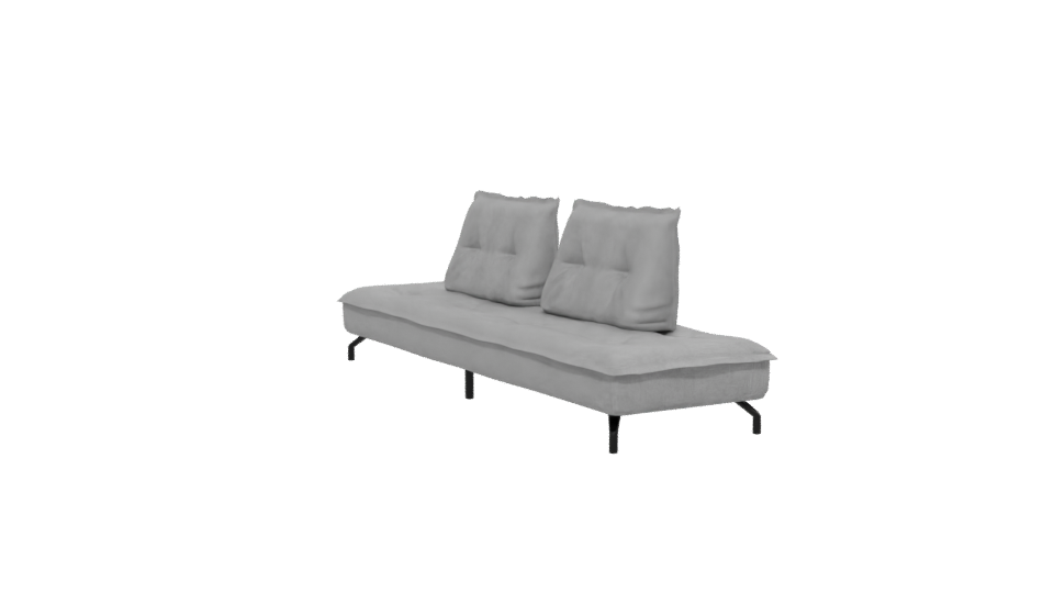 Gray Upholstered Sofa Bed 3D - Professional 3D Model Render 13