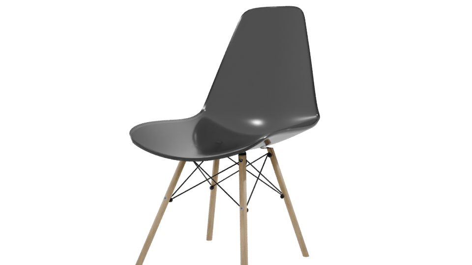 Minimalist White Chair 3D Model - Professional 3D Model Render 9